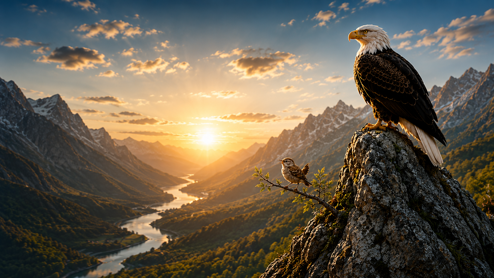 The eagle sees the big picture. The wren knows small things matter. Both are needed to thrive.